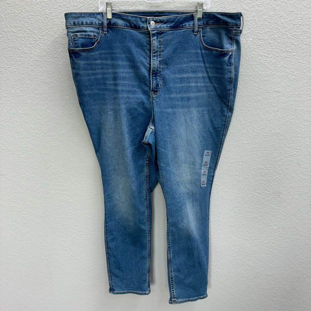 Old Navy Jeans Women's Plus Size 26 Medium Wash High Rise Rockstar Skinny NWOT